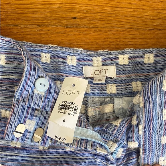 Loft Stylish Blue And White Printed Women's Shorts - Picture 2 of 5